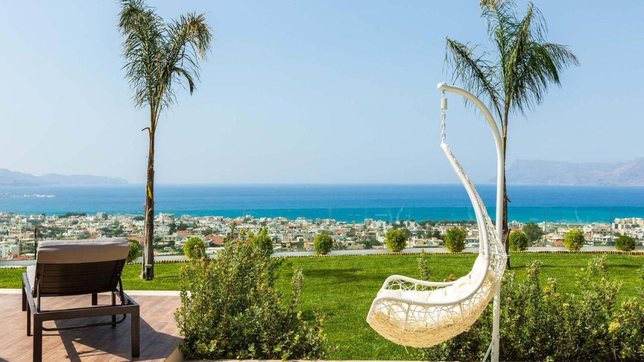 Villa Emilia I Luxury, Amazing Seaview, Next To The Town Kissamos Exterior photo