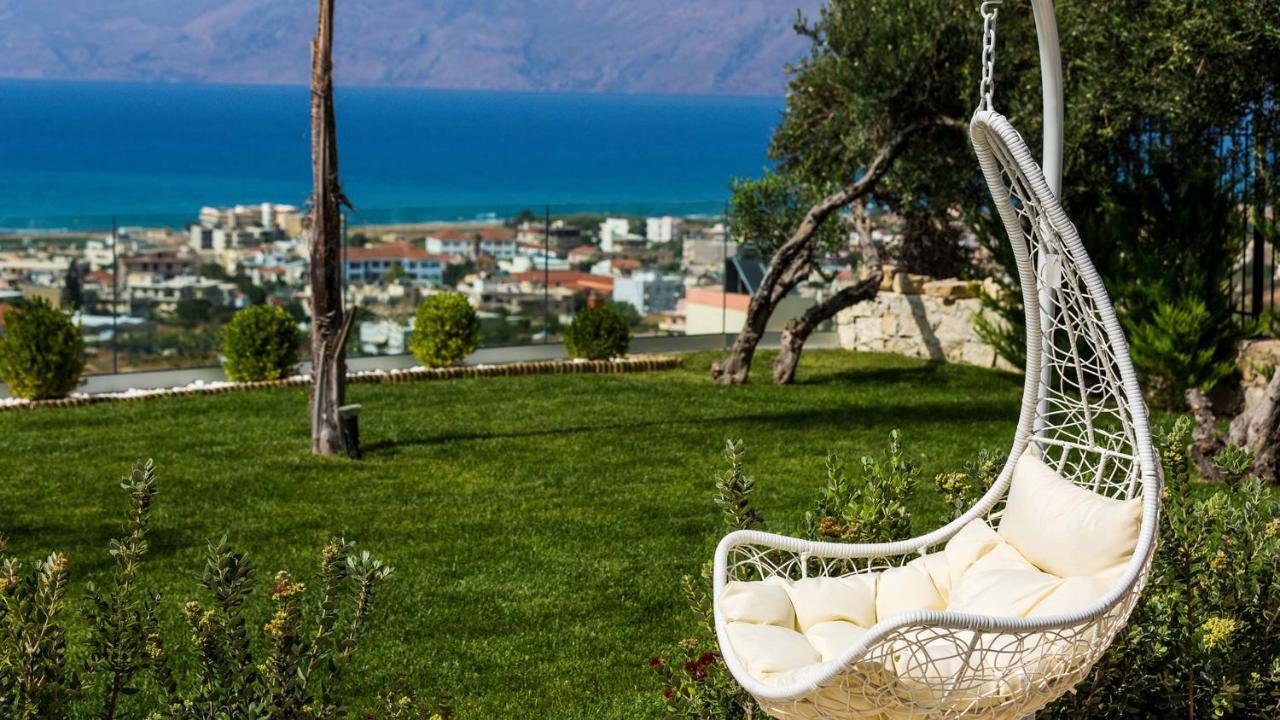 Villa Emilia I Luxury, Amazing Seaview, Next To The Town Kissamos Exterior photo